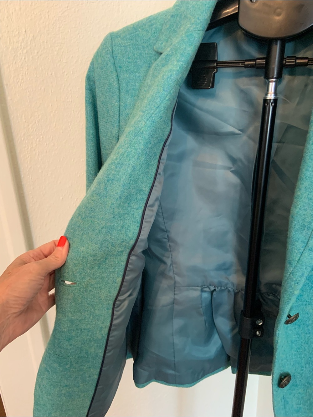 Talbots Teal Wool-Blend Women’s Blazer Classic Tailored Jacket - Picture 14 of 16